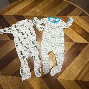 Baby 0-3 month One Piece bamboo set of 2 FLAW